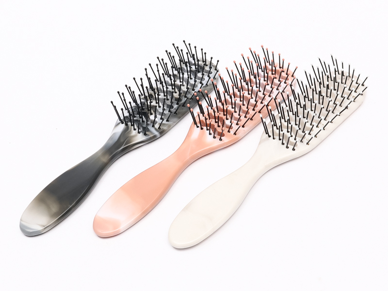 Escova de cabelo com remo ventilada natural de plástico para cabelos grossos