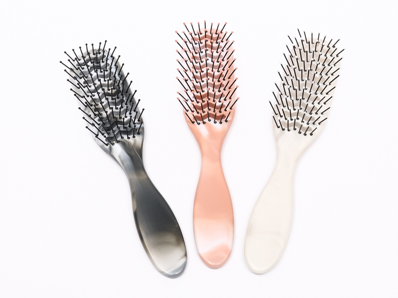 Escova de cabelo com remo ventilada natural de plástico para cabelos grossos