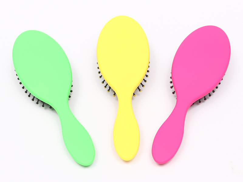 Escova desembaraçadora de silicone para massagem na cabeça