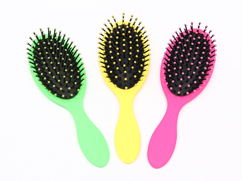 Escova desembaraçadora de silicone para massagem na cabeça
