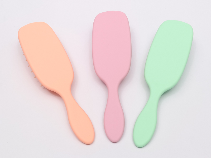 Escova desembaraçadora de silicone para massagem na cabeça
