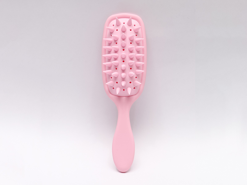 Escova desembaraçadora de silicone para massagem na cabeça