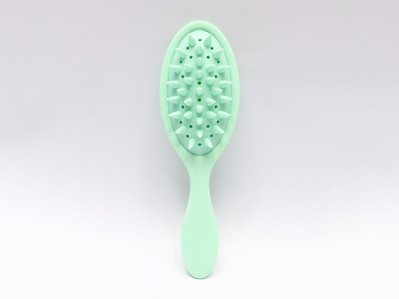 Escova desembaraçadora de silicone para massagem na cabeça