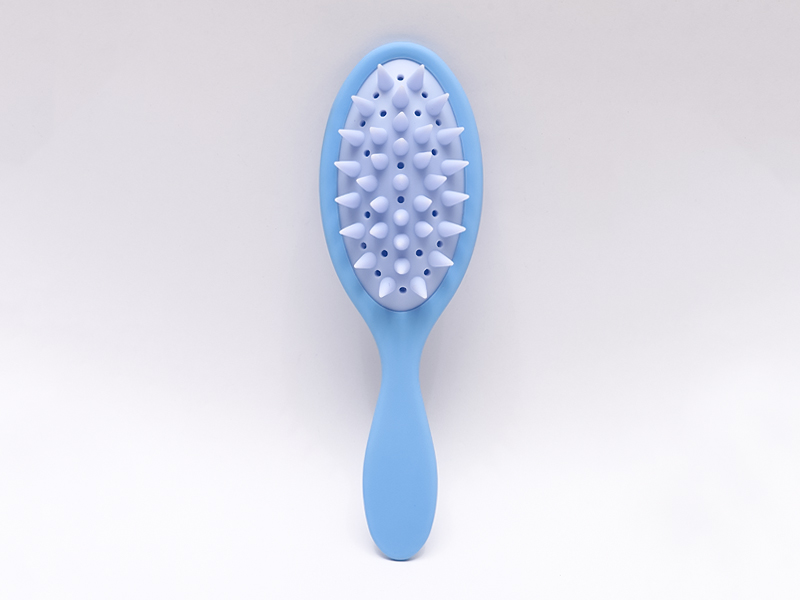Escova desembaraçadora de silicone para massagem na cabeça