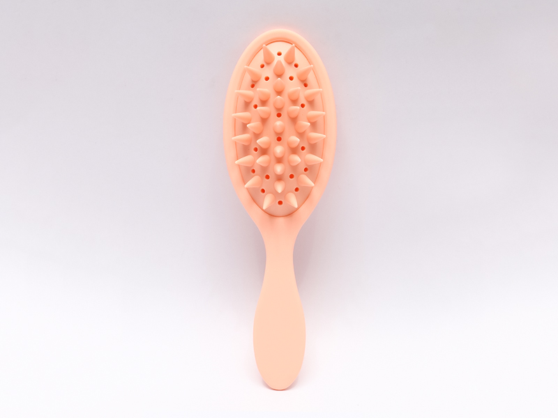Escova desembaraçadora de silicone para massagem na cabeça