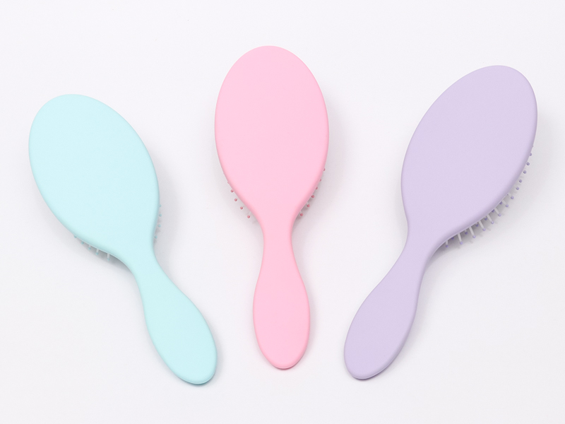 Escova desembaraçadora de silicone para massagem na cabeça
