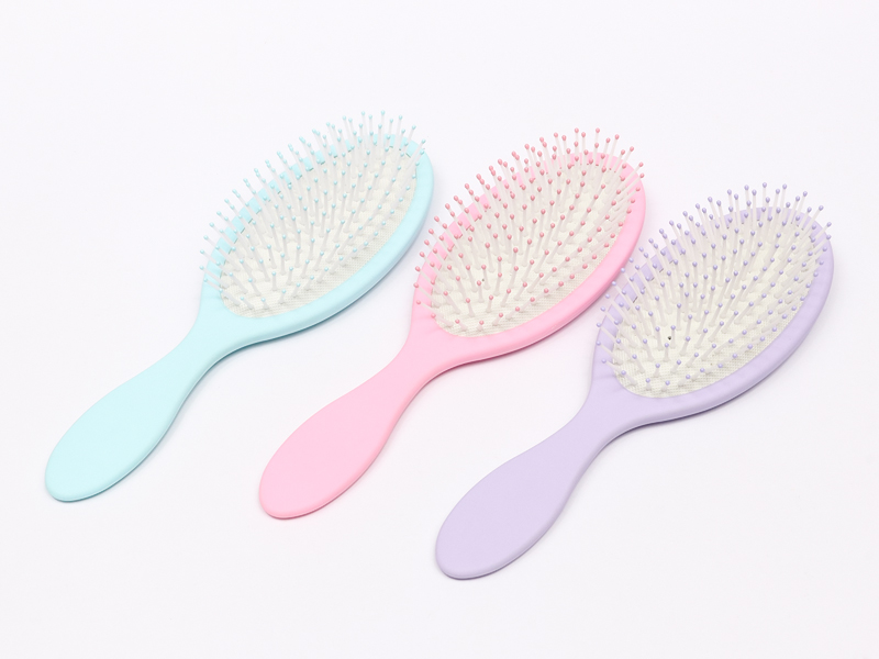 Escova desembaraçadora de silicone para massagem na cabeça
