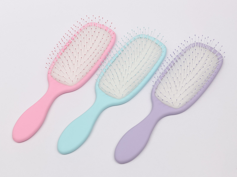 Escova desembaraçadora de silicone para massagem na cabeça