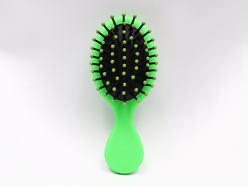 Mini peruca de bebê pequena escova de cabelo curvada de madeira