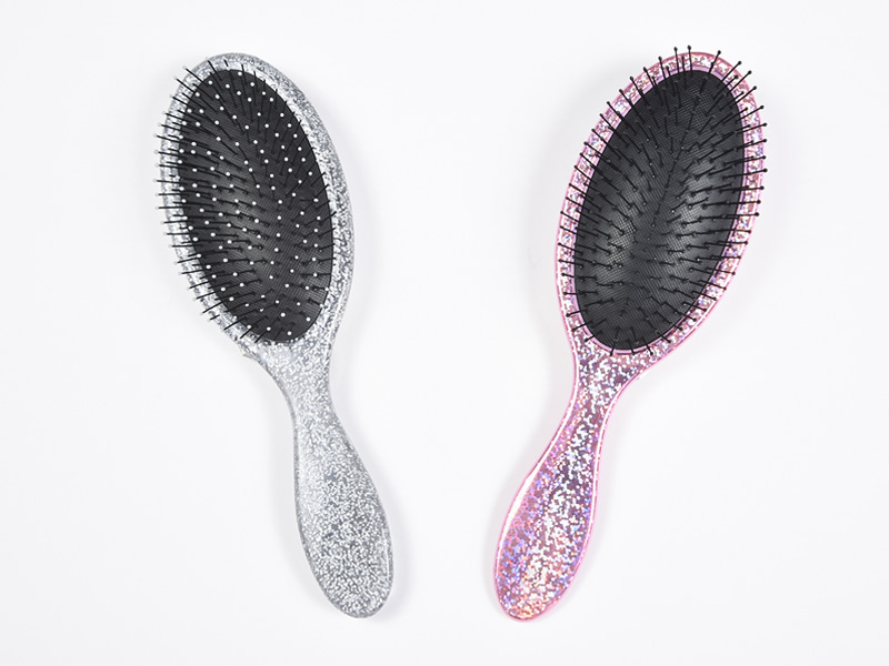 Escova de cabelo oval para desembaraçar jóias Bling