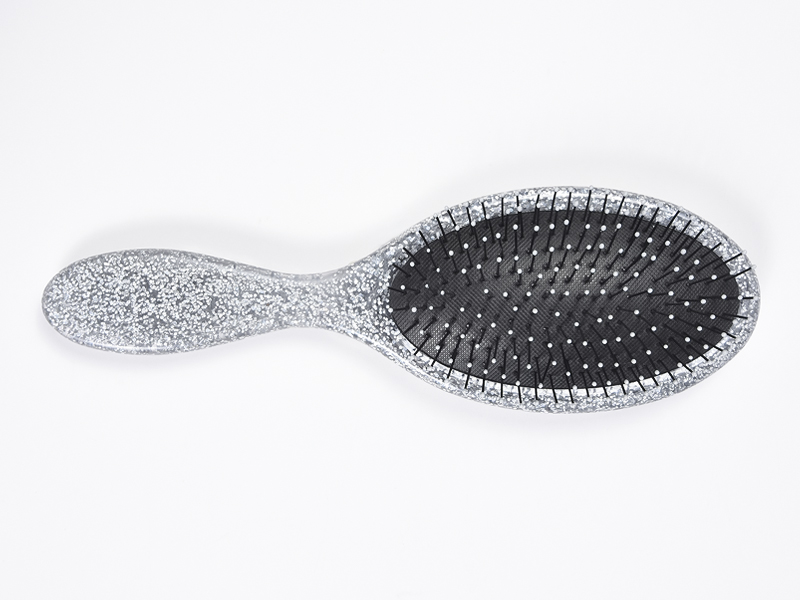 Escova de cabelo oval para desembaraçar jóias Bling