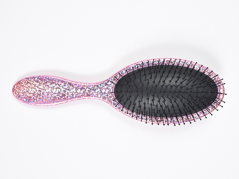 Escova de cabelo oval para desembaraçar jóias Bling