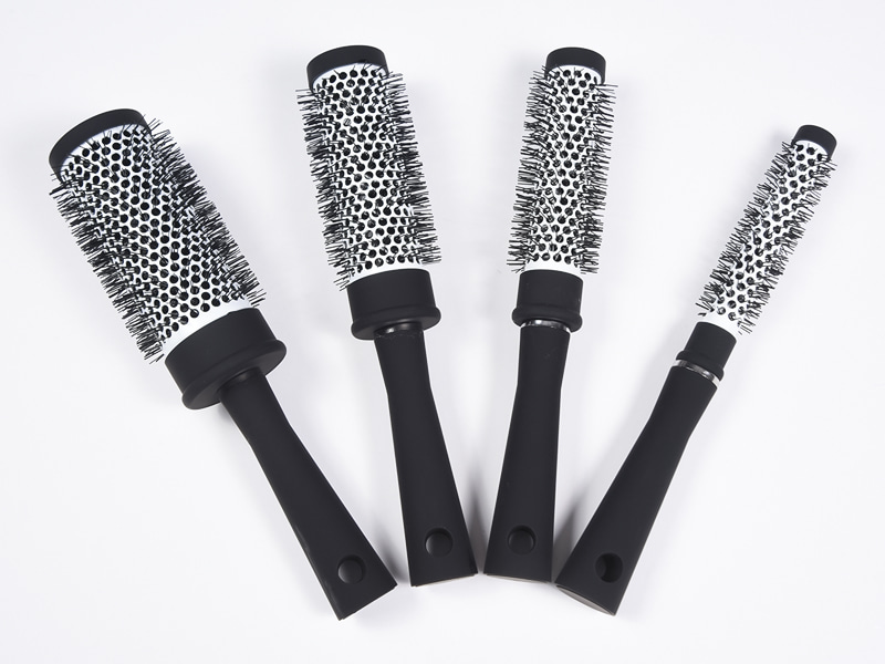 Escova de cabelo redonda de tubo de alumínio cerâmico térmico redondo para salão de beleza