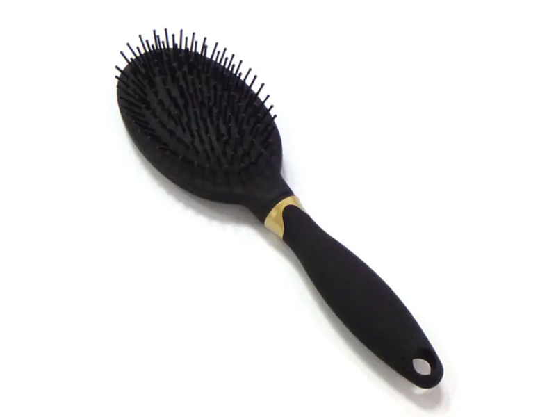 Escova de cabelo para desembaraçar com revestimento de borracha