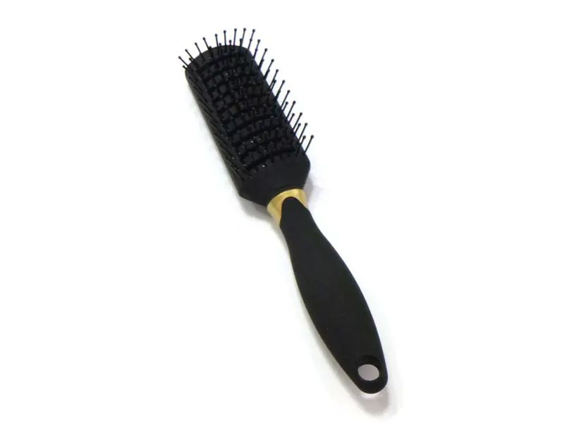 Escova de cabelo para desembaraçar com revestimento de borracha