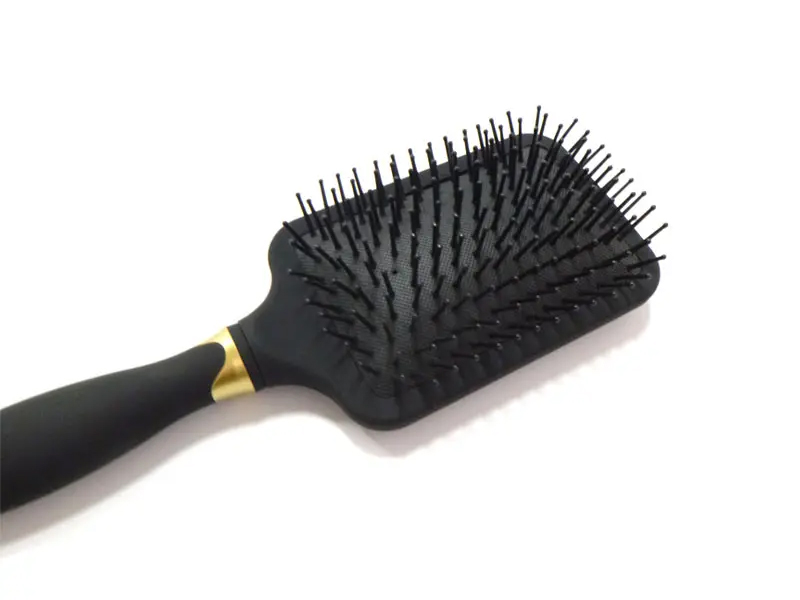Escova de cabelo para desembaraçar com revestimento de borracha