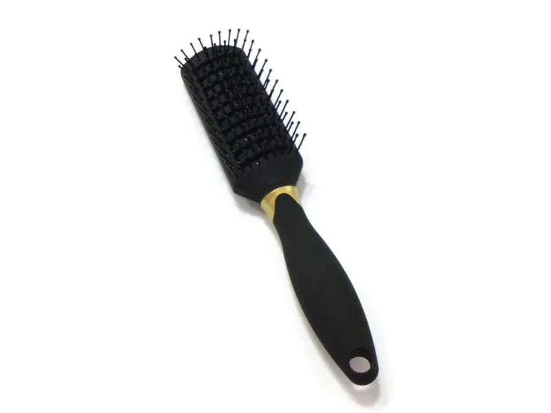 Conjunto de escova de cabelo para desembaraçar com revestimento de borracha