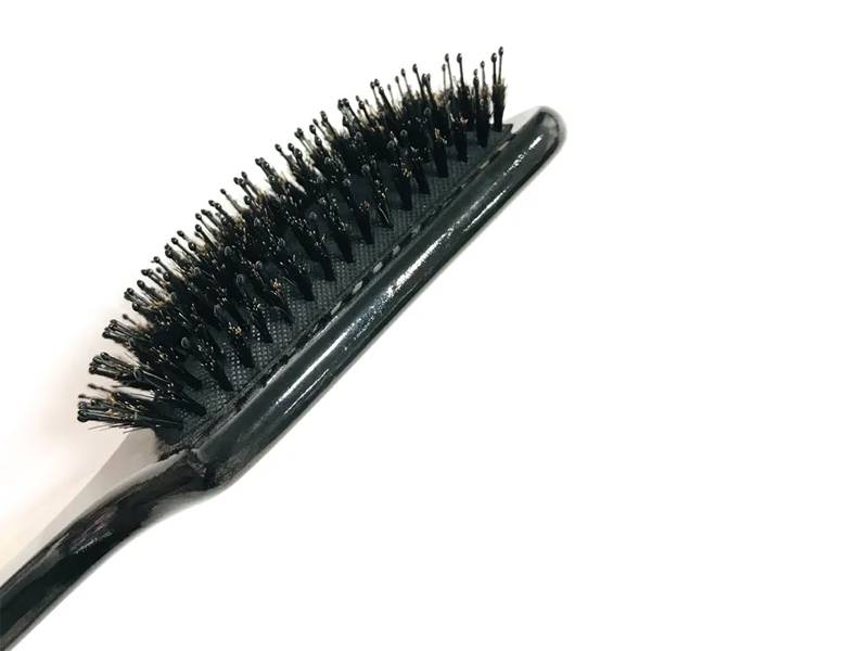 Escova de cabelo de bambu para massagem com cerdas de javali e desembaraçador de madeira