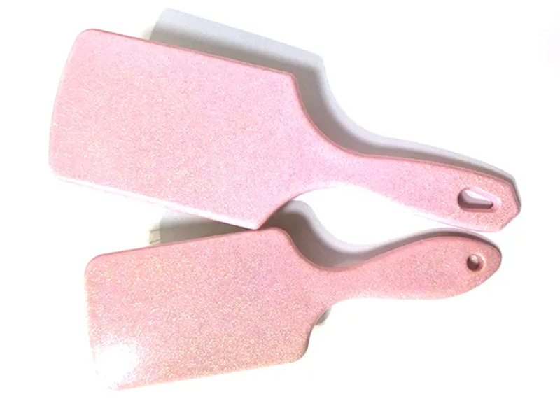 Escova de cabelo de plástico rosa extravagante