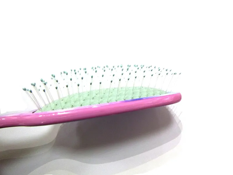Escova de cabelo de plástico colorida Sparkle Unicorns
