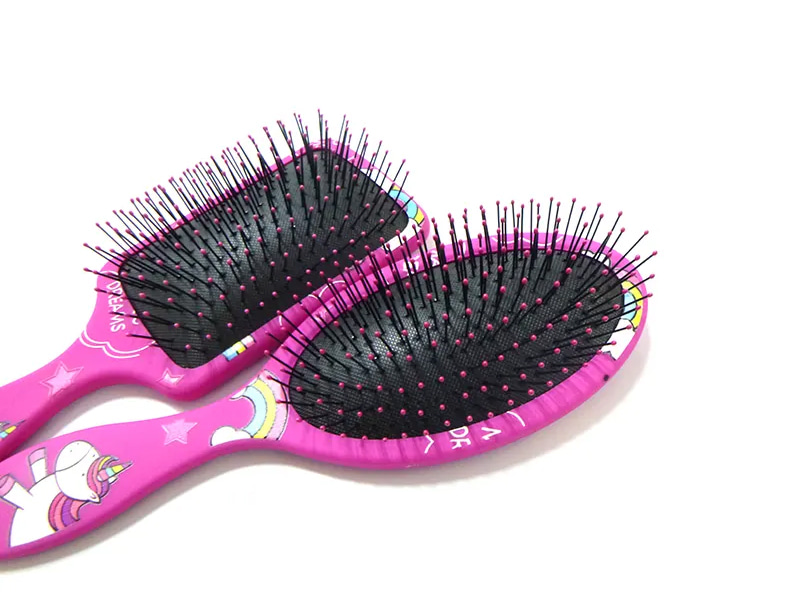 Kid Baby Pequenos Pinos Pretos Mini Escova de Cabelo Desembaraçante Molhada