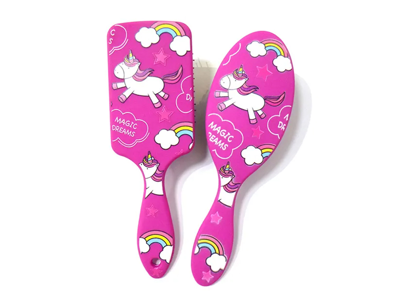 Kid Baby Pequenos Pinos Pretos Mini Escova de Cabelo Desembaraçante Molhada