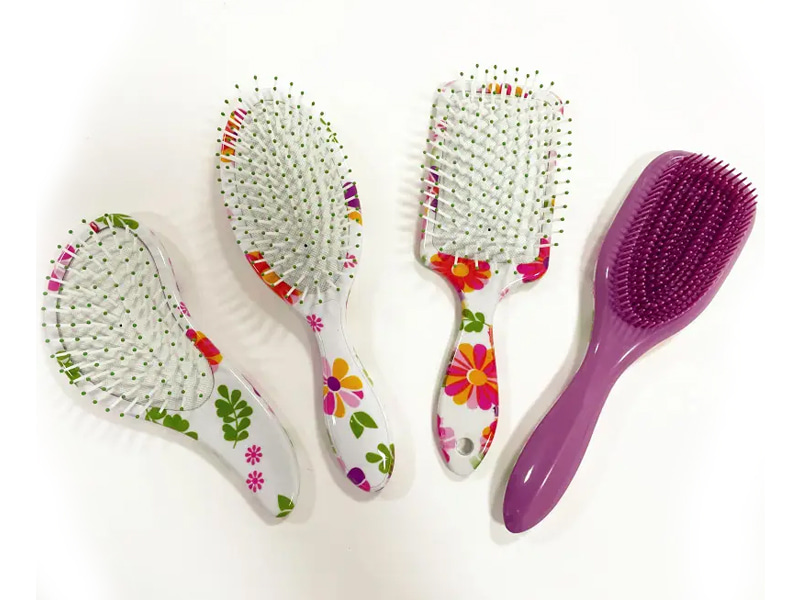 Mulheres desembaraçando couro cabeludo de plástico Massagem almofada de ar Cabelo Escova