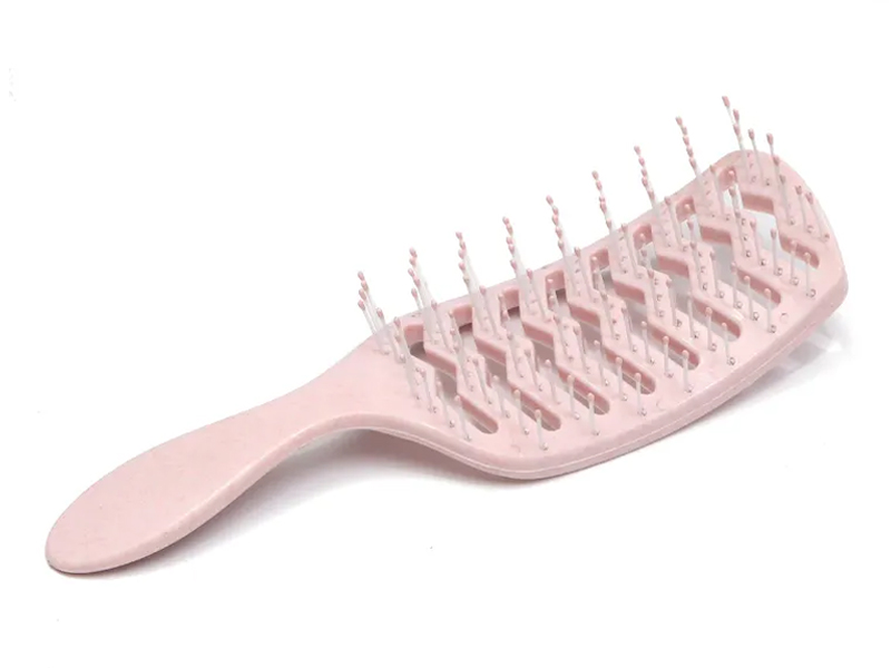 Escova de cabelo para desembaraçar à prova d'água ecológica com Abs portátil de plástico rosa