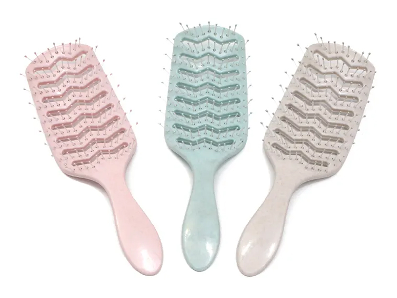 Escova de cabelo para desembaraçar à prova d'água ecológica com Abs portátil de plástico rosa