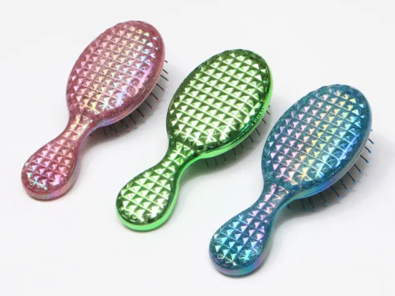 Escova infantil mini brilhante para desembaraçar