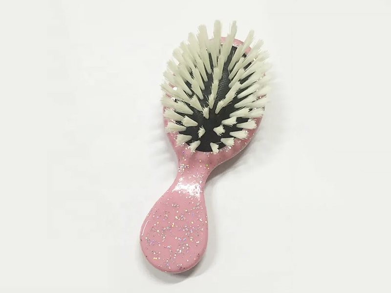 Mini escova de cabelo colorida para desembaraçar crianças