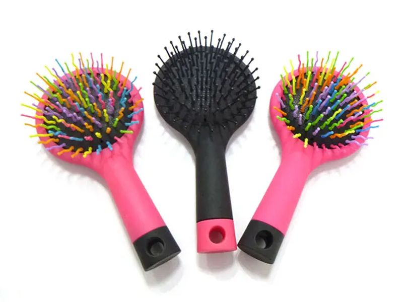Mini escovas de cabelo fofas com cerdas de almofada de ar