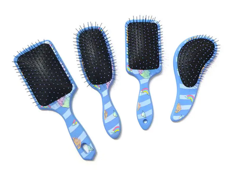 Escovas de cabelo encaracolado com ondas de ventilação de plástico colorido