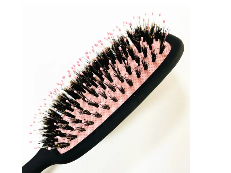 Escova para extensões de cabelo com cerdas de javali