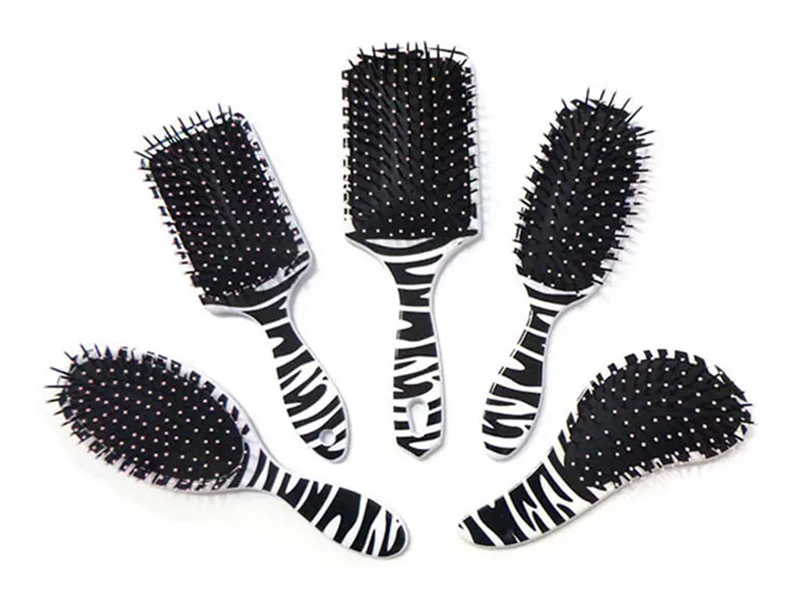 Escova de cabelo de plástico Detangling Paddle Deman