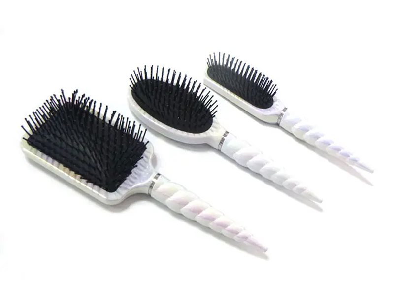 Escova de cabelo resistente ao calor de carbono para massagem natural