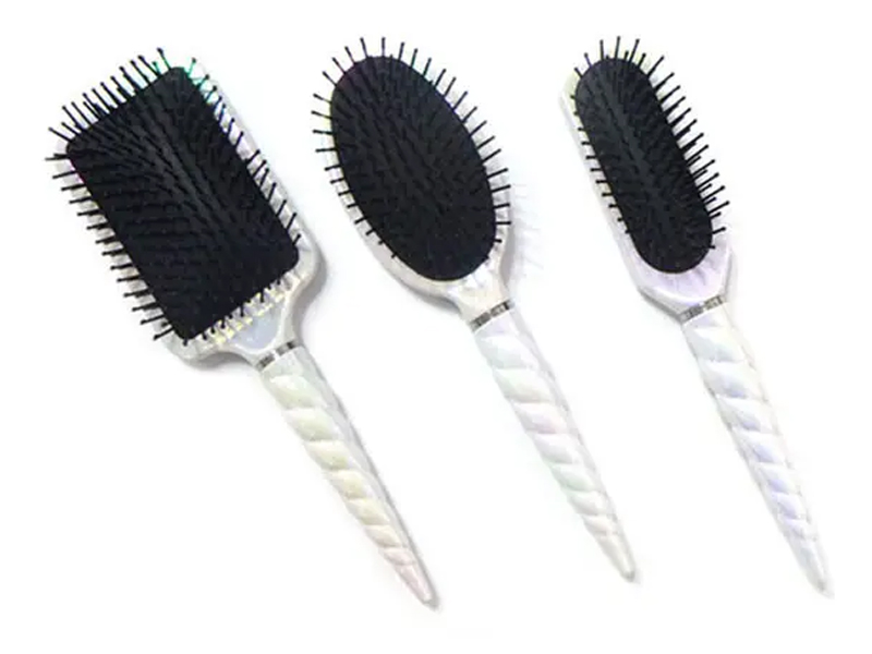 Escova de cabelo galvanizada para extensão de cabelo com almofada