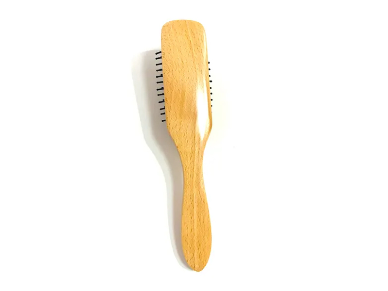 Almofada masculina de madeira para desembaraçar cabelo Escova