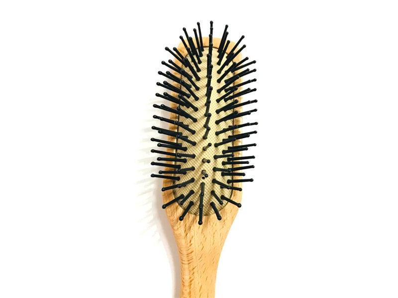 Almofada masculina de madeira para desembaraçar cabelo Escova