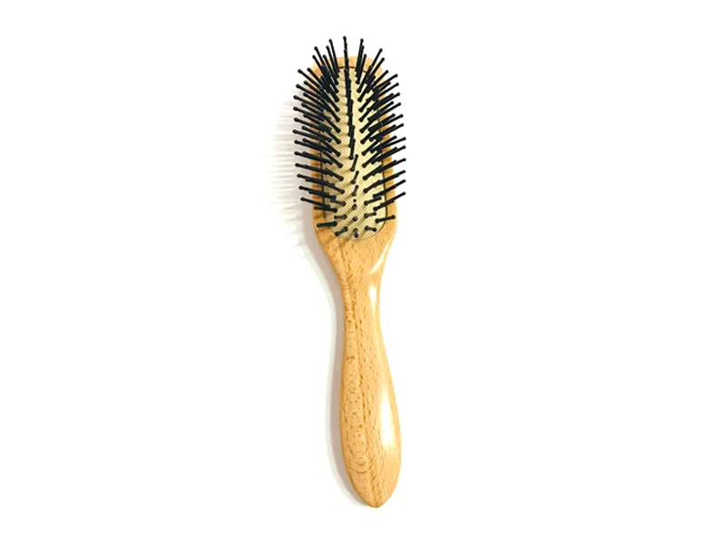 Almofada masculina de madeira para desembaraçar cabelo Escova