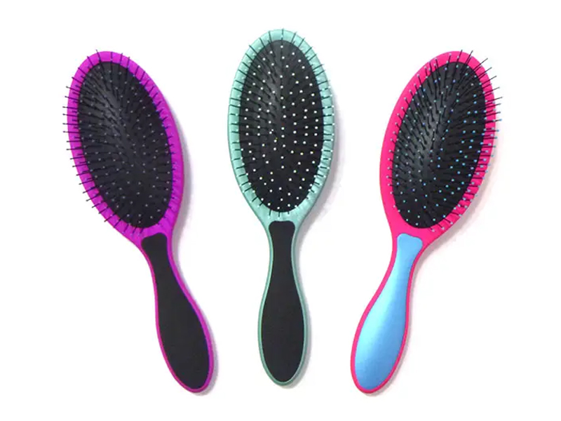 Escova para desembaraçar escova de cabelo com revestimento de borracha
