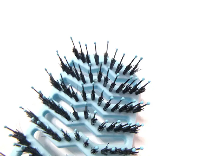 Escova curvada para extensão de cabelo com pá de ventilação
