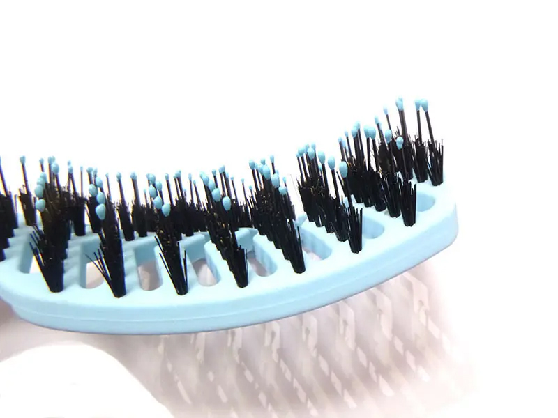 Escova curvada para extensão de cabelo com pá de ventilação