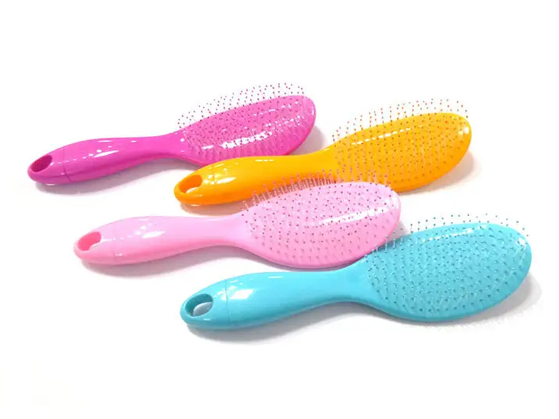 Pente de cabelo resistente ao calor rosa com alça removível