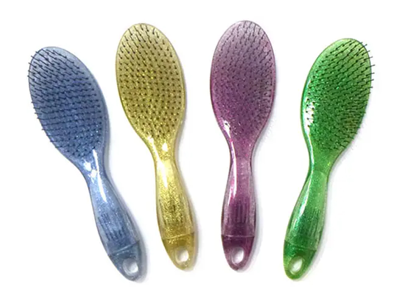 Escova de cabelo transparente para desembaraçar e brilhar