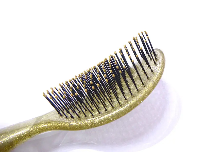 Escova de cabelo transparente para desembaraçar e brilhar