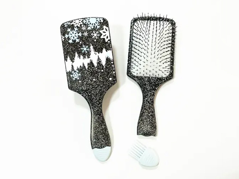 Escova de cabelo com remo de fácil limpeza