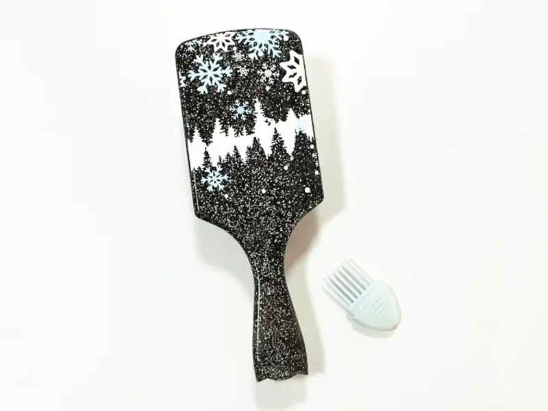 Escova de cabelo com remo de fácil limpeza