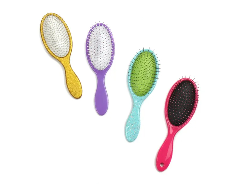 Escova de cabelo oval para desembaraçar de plástico ABS