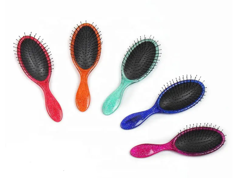 Escova de cabelo oval para desembaraçar de plástico ABS